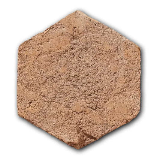 Tomette hexagonale en terre cuite artisanale Minéral pierre naturelle