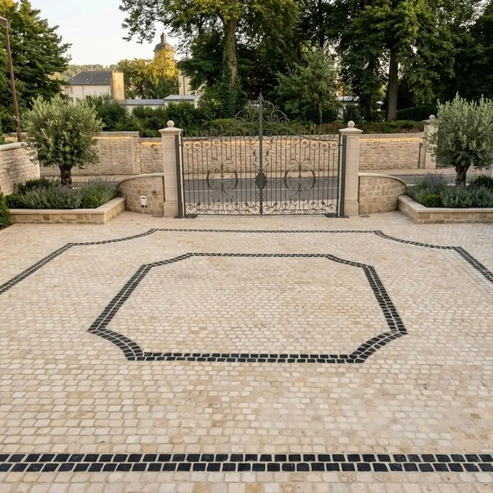 Pavé en pierre calcaire ALMENDRA Minéral pierre naturelle