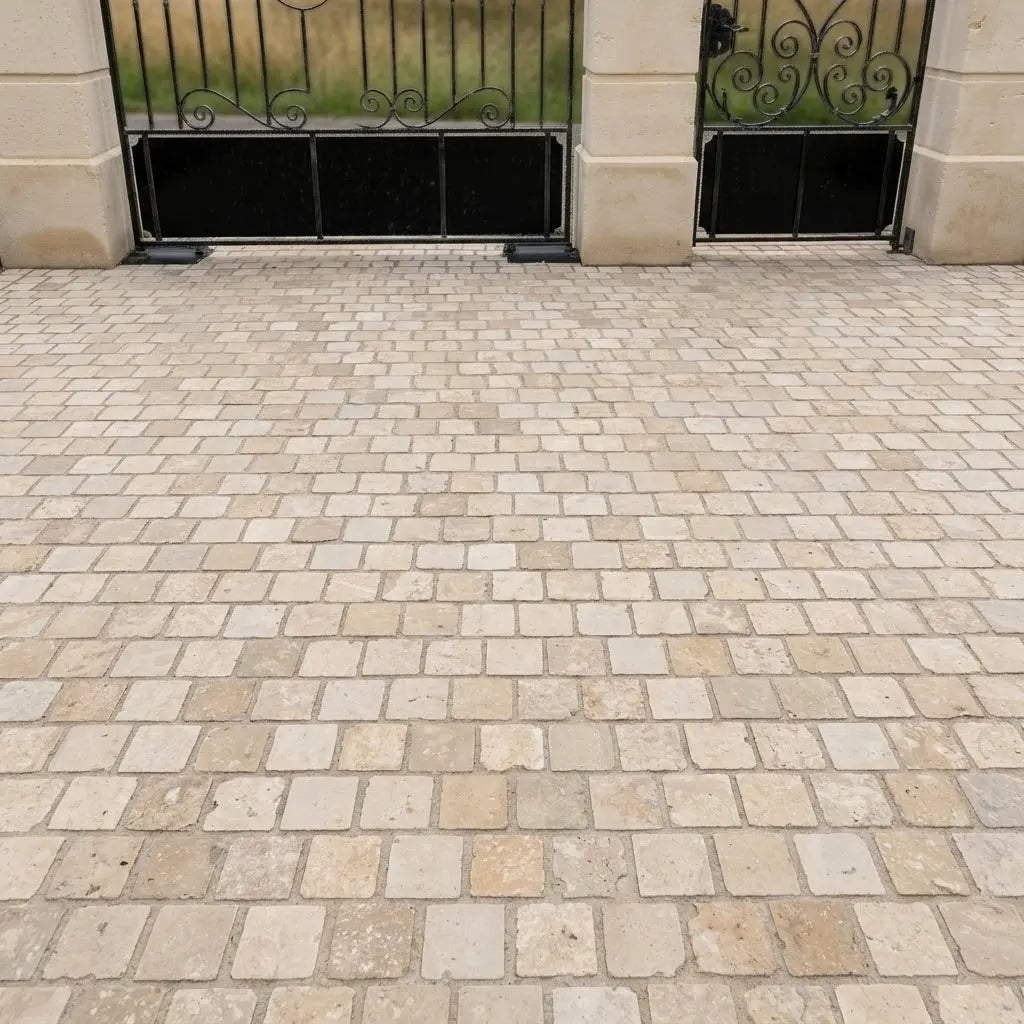 Pavé en pierre calcaire ALMENDRA Minéral pierre naturelle