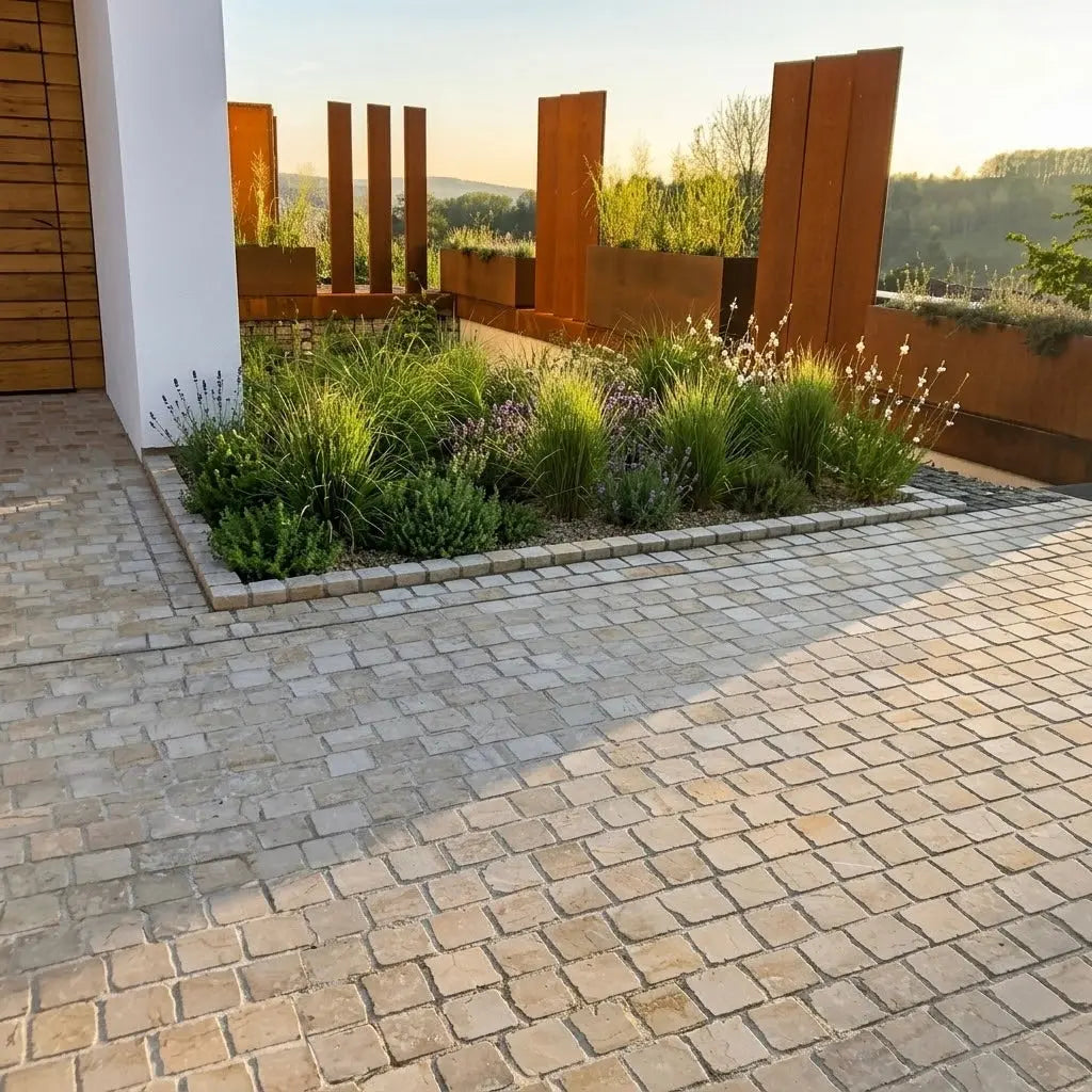Pavé en pierre calcaire ALMENDRA Minéral pierre naturelle