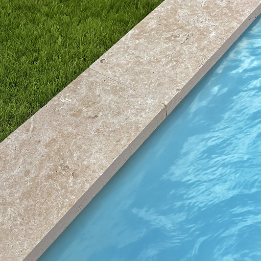 Margelle en TRAVERTIN MIX - Épaisseur 5 cm Minéral pierre naturelle