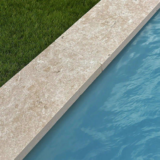 Margelle en TRAVERTIN MIX - Épaisseur 5 cm - Minéral Pierre Naturelle