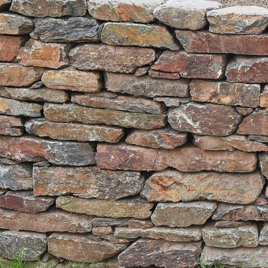 Moellon pour mur sec en SCHISTE COLORE DES ARDENNES - Minéral Pierre Naturelle