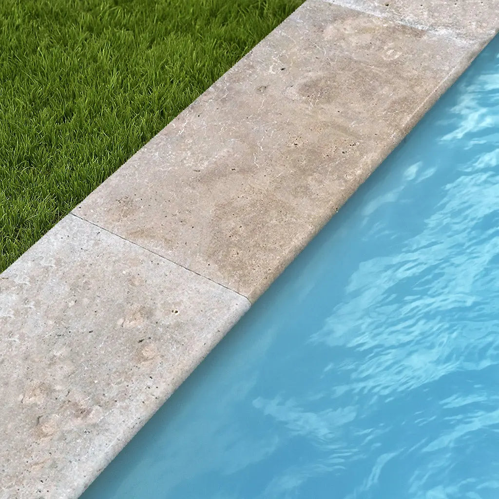 Poolumrandung TRAVERTIN MIX Minéral Naturstein