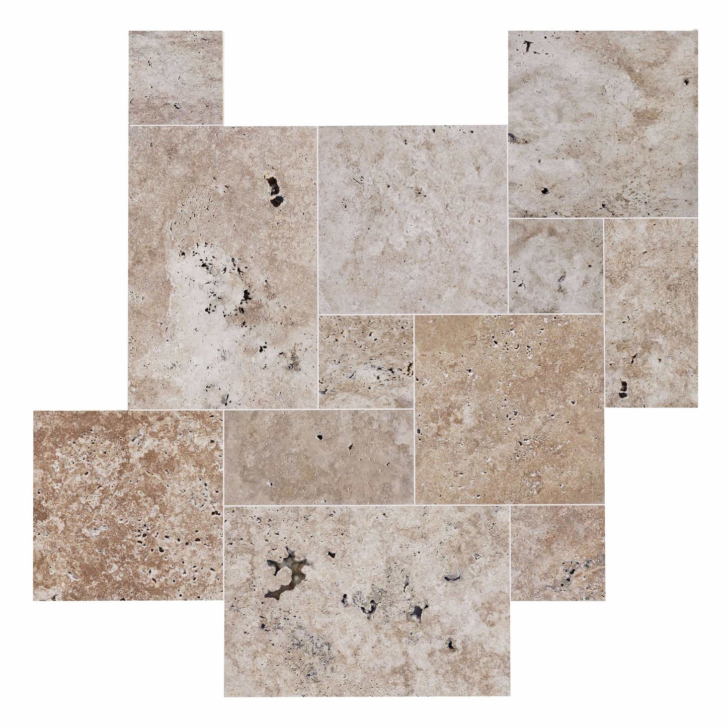 Bodenplatte TRAVERTIN RUSTIC MIX