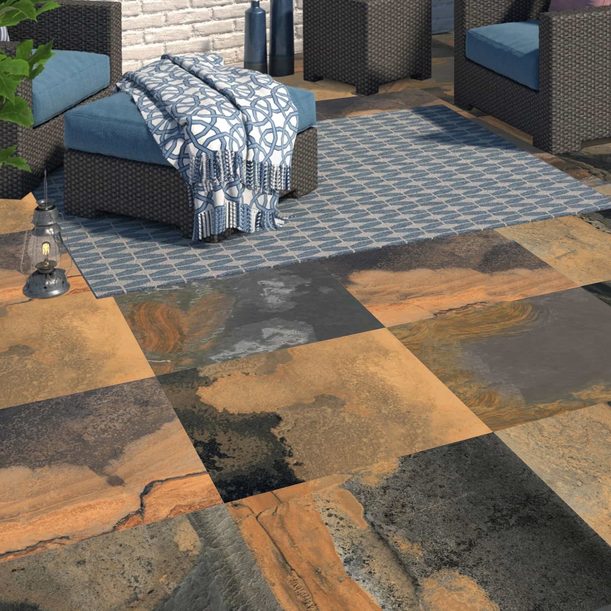 Carrelage extérieur effet ARIZONA - 60 x 60 x 2 cm Minéral Naturstein