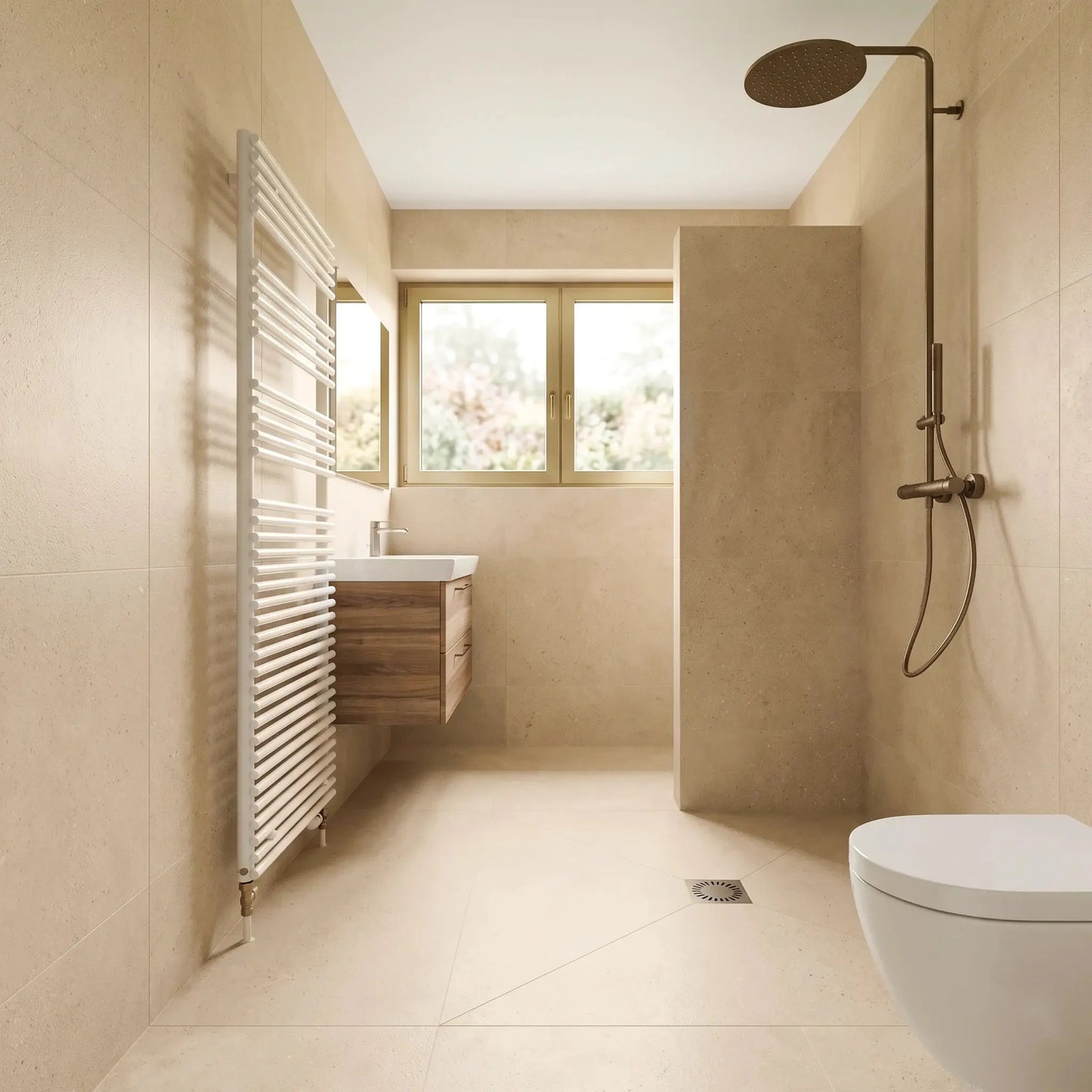 Carrelage effet béton AURA DUNE - 60 x 60 cm Minéral pierre naturelle