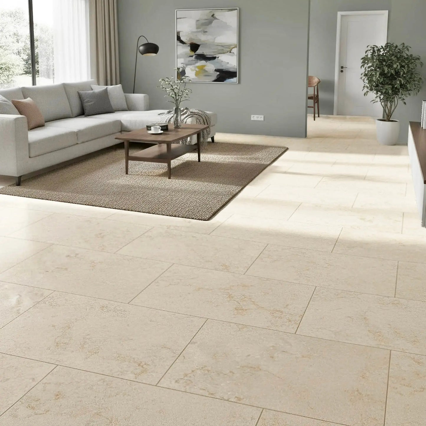 Dallage en calcaire BEIGE ROYAL - Minéral Pierre Naturelle