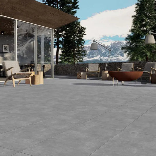 Grès cérame effet béton REAL BETON Sol extérieur, céramique, carrelage
Finition : Effet béton
Surface antidérapante R-11
Couleur : Gris
Bords : Rectifiés
Dimensions : 60 cm x 60 cm
Épaisseur : 2 cm
Poids : 17.20 kg/dalle soit 1 100 kg/lot de 23.04m²