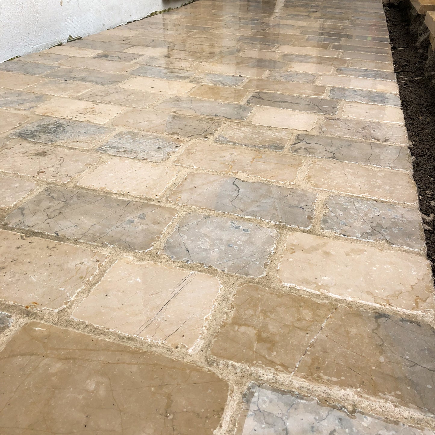 Pflaster Kalkstein ALMENDRA MIX 3 Formate
