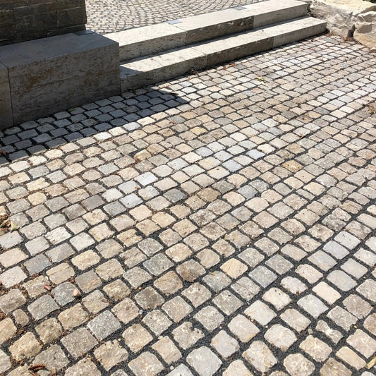 Pflaster Kalkstein KIRCHHEIMER getrommelt - Minéral Naturstein