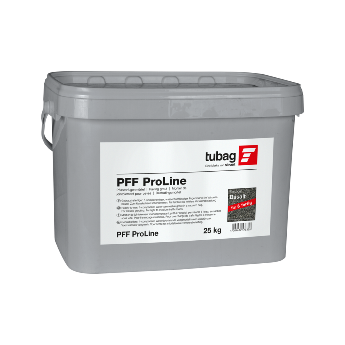 Permeable resin jointing compound for pavers (pedestrians & light vehicles) – Tubag PFF Proline – Minéral Pierre Naturelle