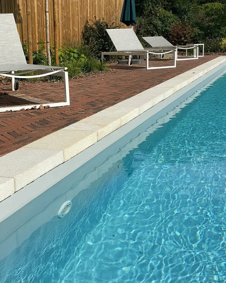 Poolrandplatte Kalkstein ALMENDRA - Dicke 8 cm