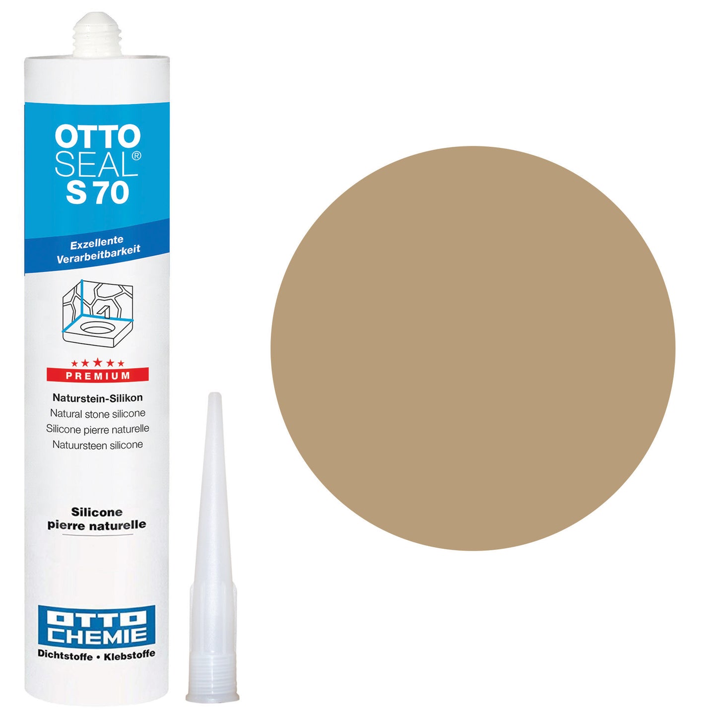Silikon für Naturstein MATT BAHAMA BEIGE  - OTTOSEAL S70 (310ml)