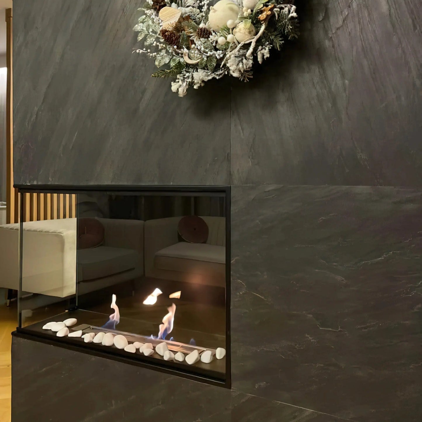 Natursteinfurnier BLACK SLATE Minéral Naturstein