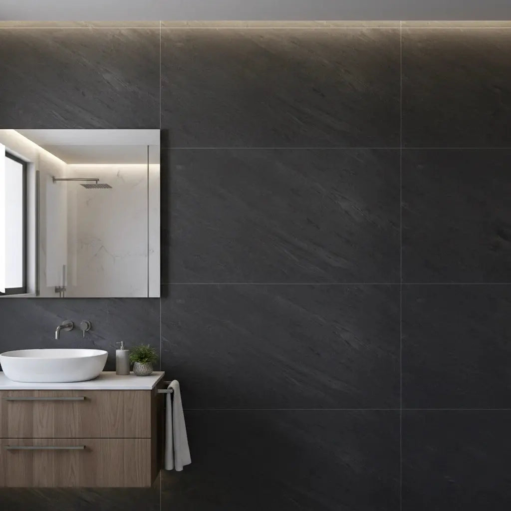 Natursteinfurnier BLACK SLATE Minéral Naturstein