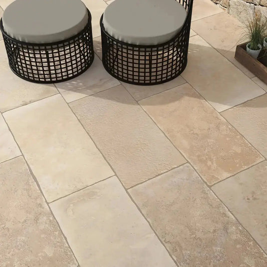 Outdoor-Fliese in Steinoptik BOLOGNA – 80 x 40 x 2 cm – Minéral Naturstein