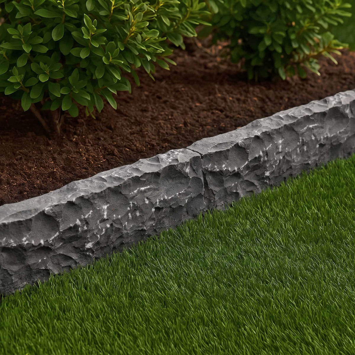 Bordure en BASALTE SUPER BLACK naturelle Minéral pierre naturelle