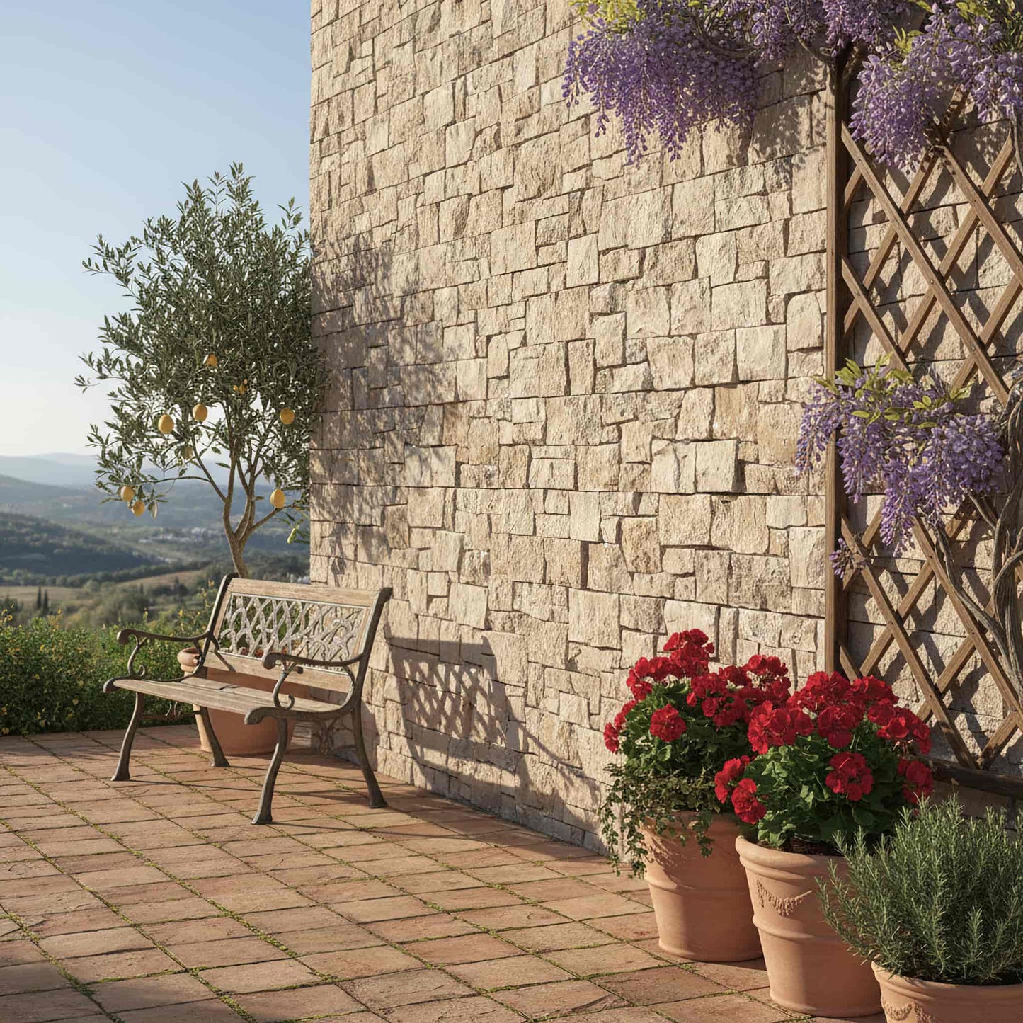 Verblendstein ROCKLINE Kalkstein BEIGE - Préassemblé Minéral Naturstein