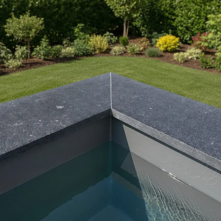 Margelle en PIERRE BLEUE Minéral pierre naturelle