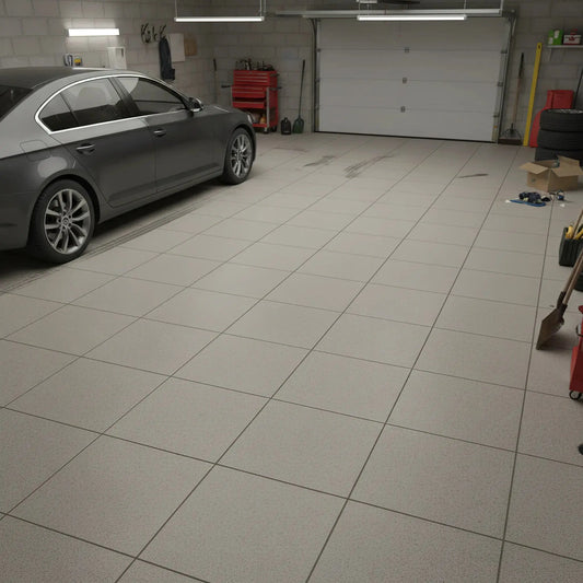 Garagenfliese in Betonoptik, durchgefärbt rektifiziert – 60 x 60 cm