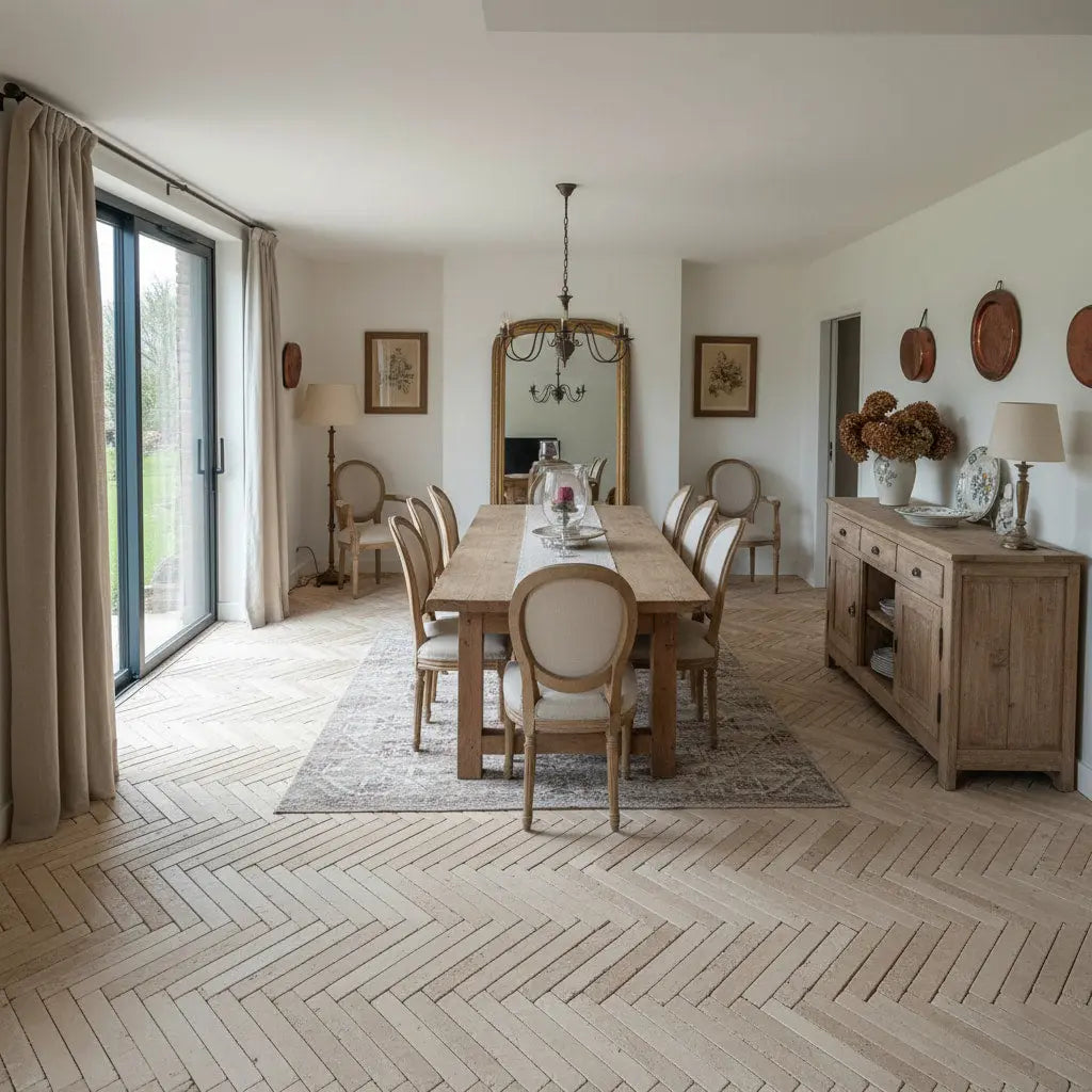 Dallage chevron en pierre calcaire ANTICA Minéral pierre naturelle