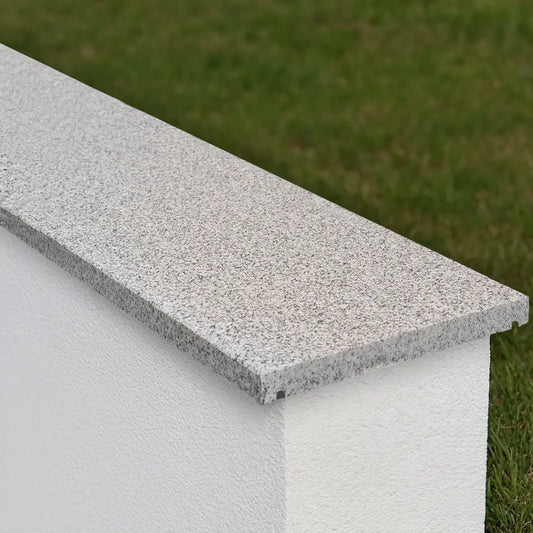 Couvre mur / Couvertine en granit gris clair SILVERSAND, finition flammée - pierre naturelle