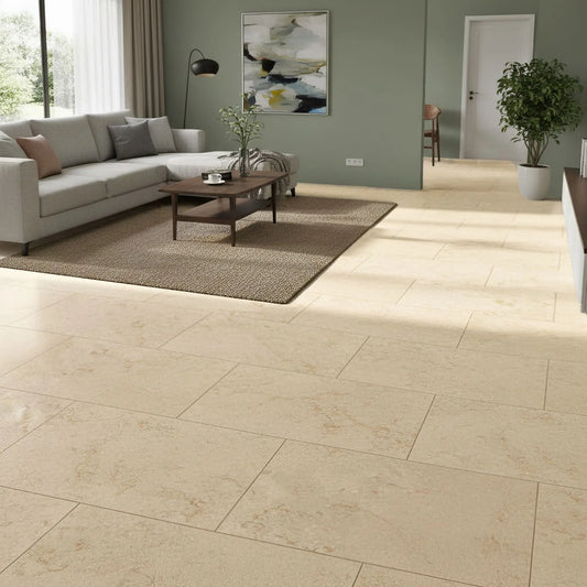 Dallage en calcaire BEIGE ROYAL Minéral pierre naturelle