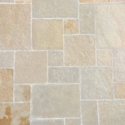 Dallage en pierre calcaire LIMA BEIGE Bords bruts - Minéral Pierre Naturelle