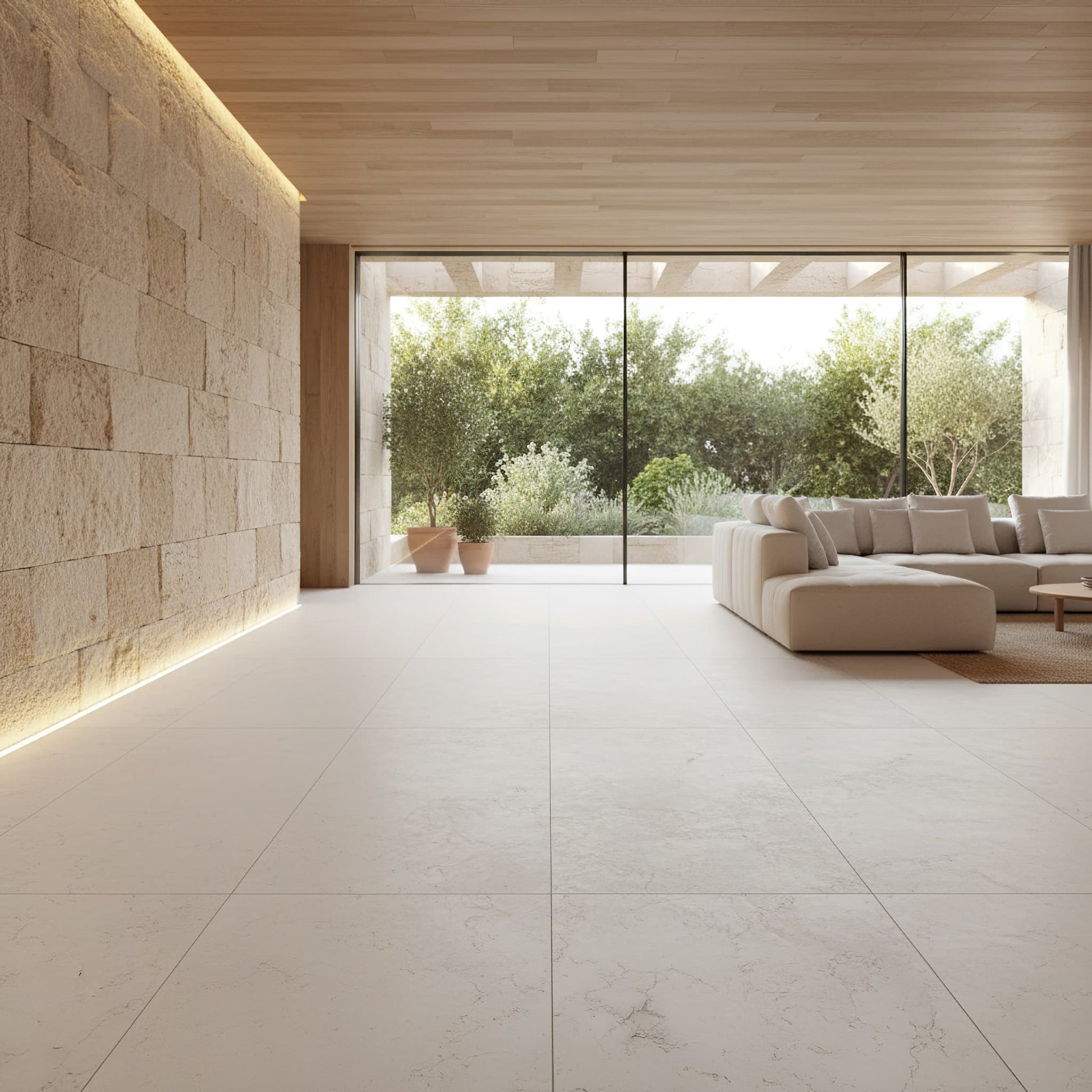 Dallage en marbre DUNE - Sablé brossé Minéral pierre naturelle