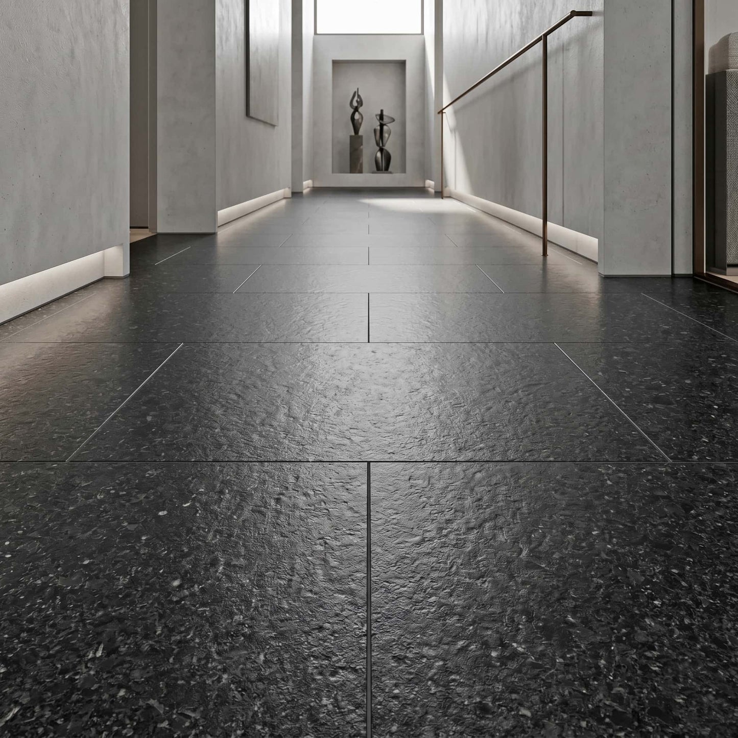 Dallage en granit JADE BLACK cuir Minéral pierre naturelle