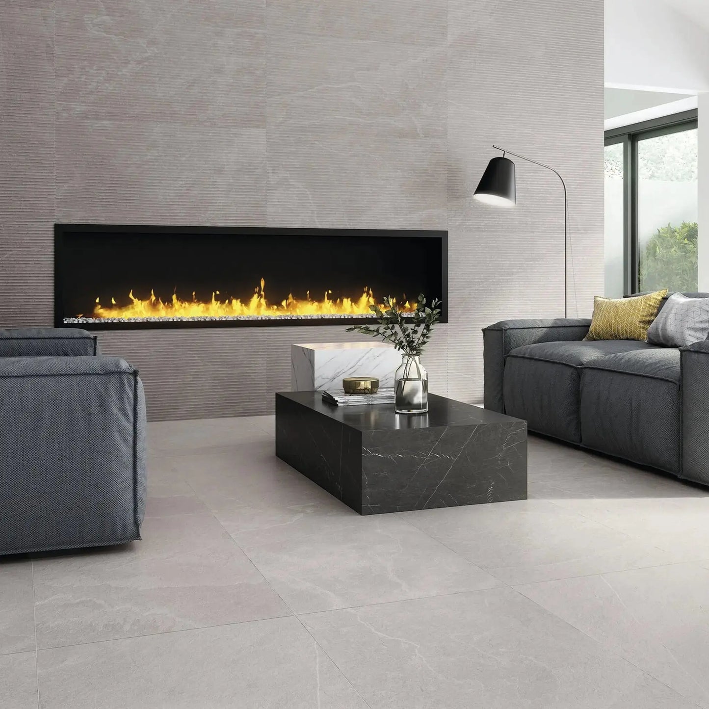 Carrelage effet pierre LAND PEARL DECOR - 120 x 60 cm