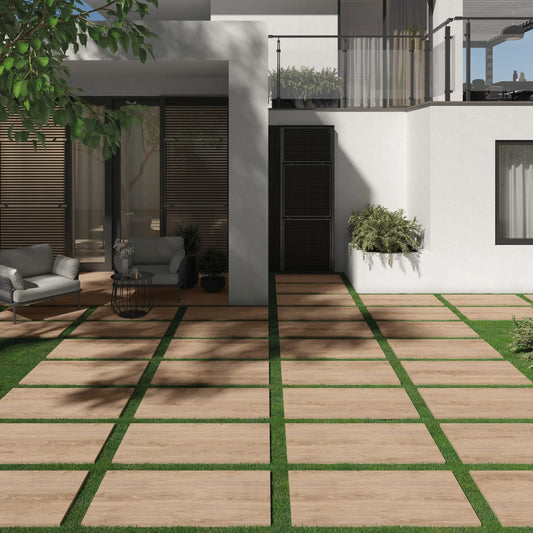 Grès cérame KORU BOIS effet bois, céramique, carrelage 90 x 45 x 2 cm