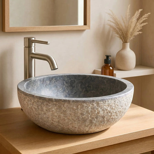Vasque ronde MARBRE grau Minéral Naturstein