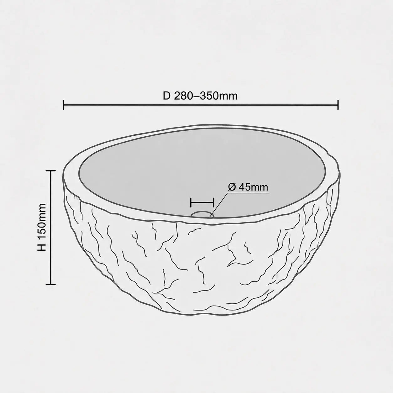 RIVER STONE basin - small model