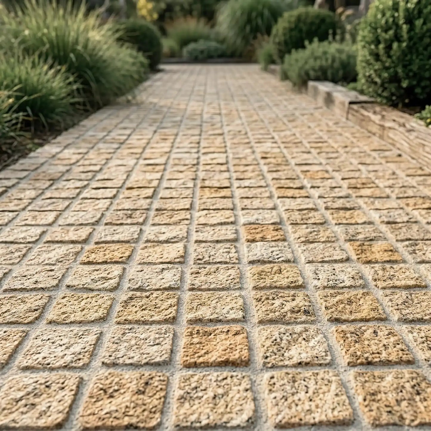 Pavé en granit JAUNE SAVANE naturel Minéral pierre naturelle