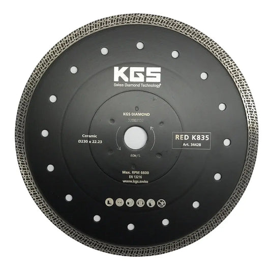 Disque diamanté KGS K835 ⌀ 230 mm - 22.2 | Céramique + Pierre Minéral pierre naturelle