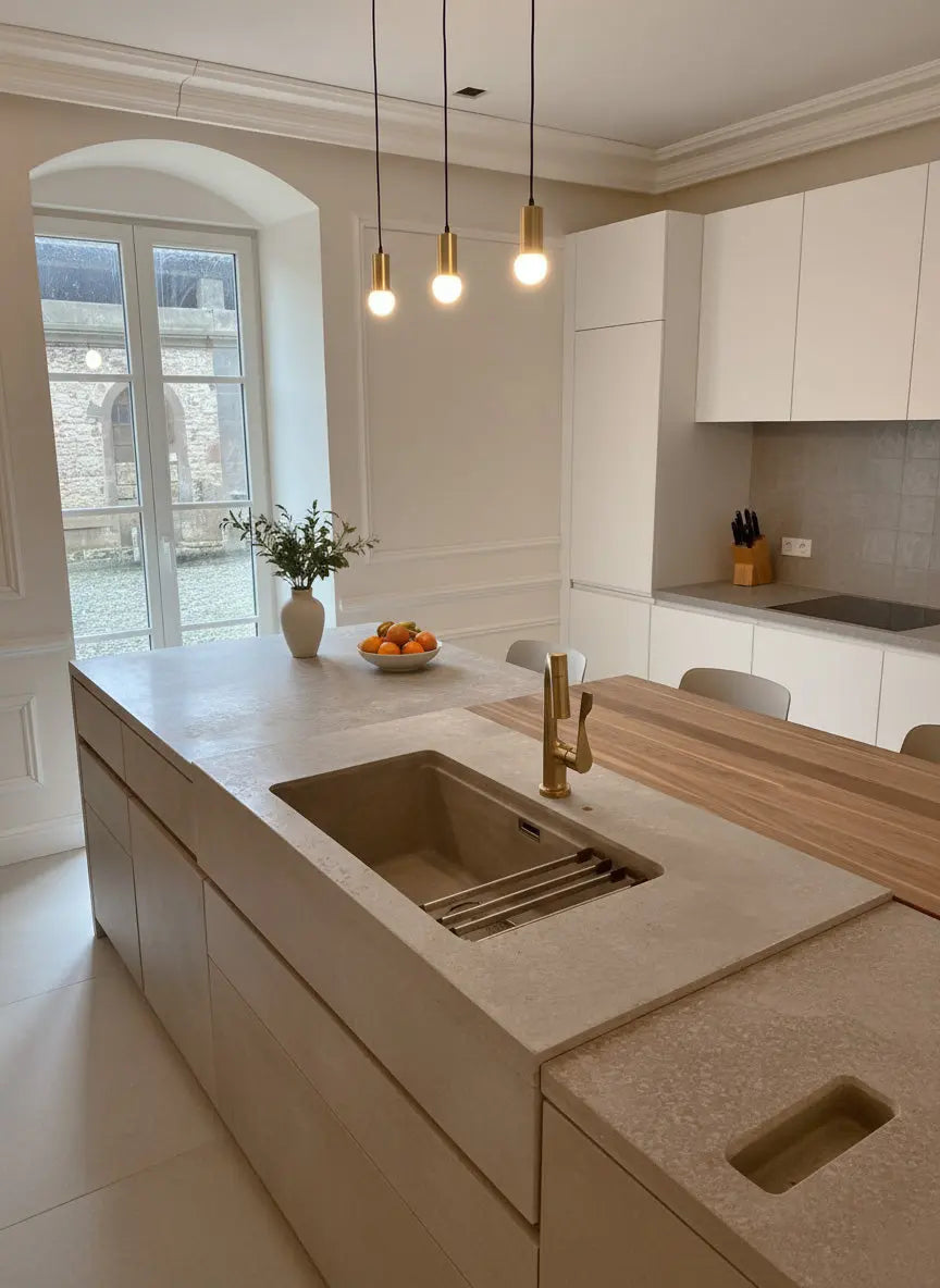 Calcaire KIRCHHEIMER MUSCHERKALK adouci Minéral pierre naturelle