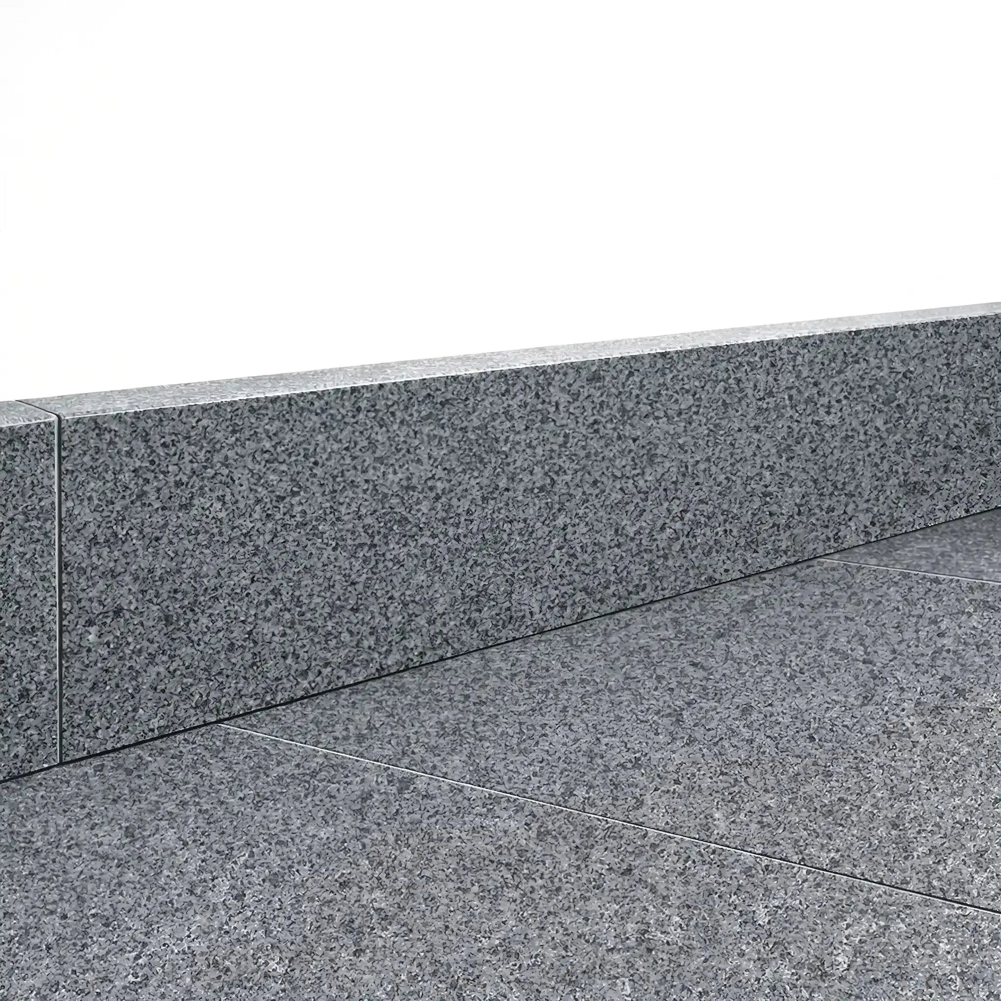 Plinthe en granit KURU DARK adouci Minéral pierre naturelle