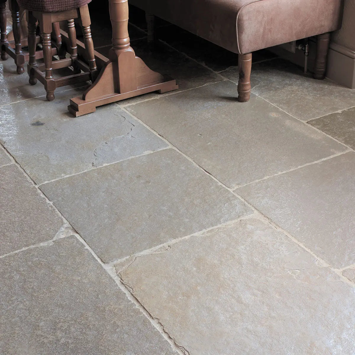 Bodenplatte KALKSTEIN LIMA BEIGE raue kanten