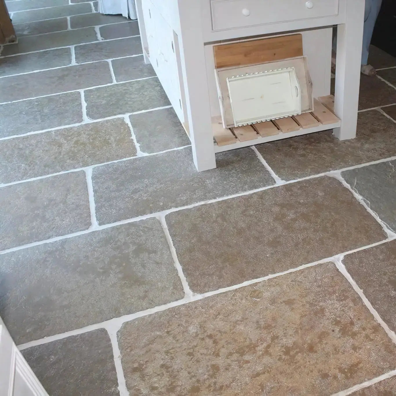 Bodenplatte KALKSTEIN LIMA BEIGE raue kanten