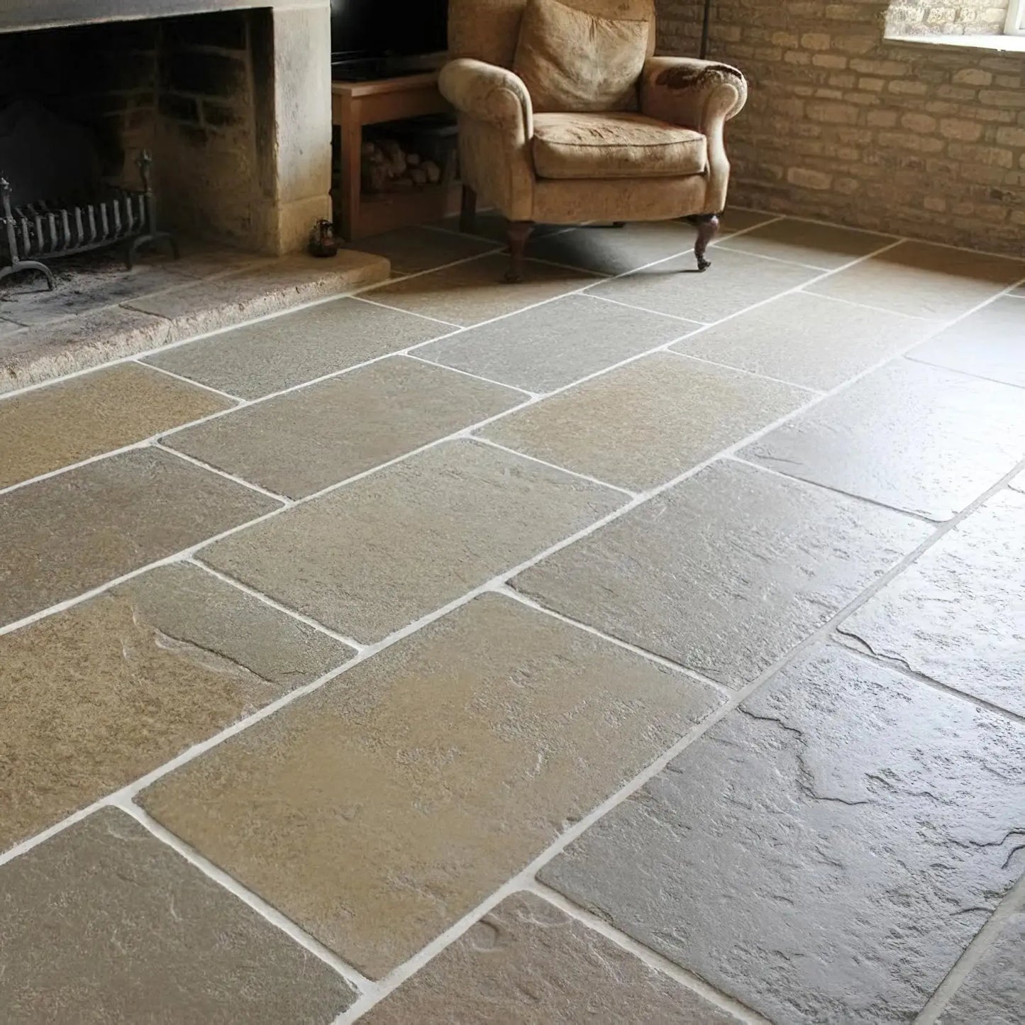 Bodenplatte KALKSTEIN LIMA BEIGE raue kanten