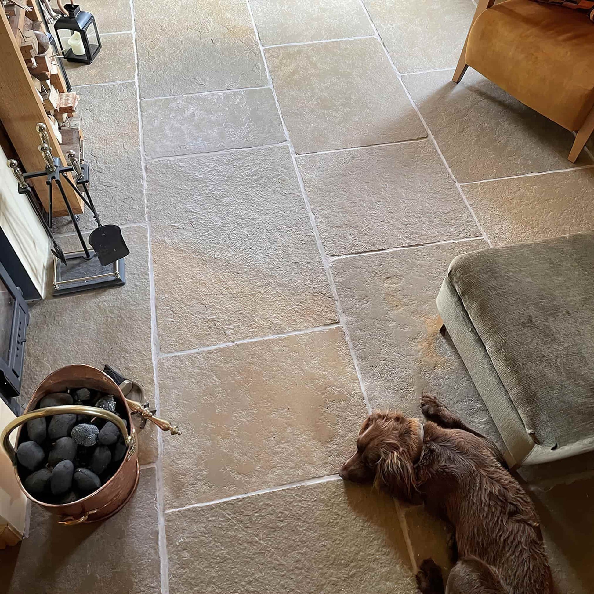 Bodenplatte intérieur LIMA BEIGE Bords bruts Minéral Naturstein
