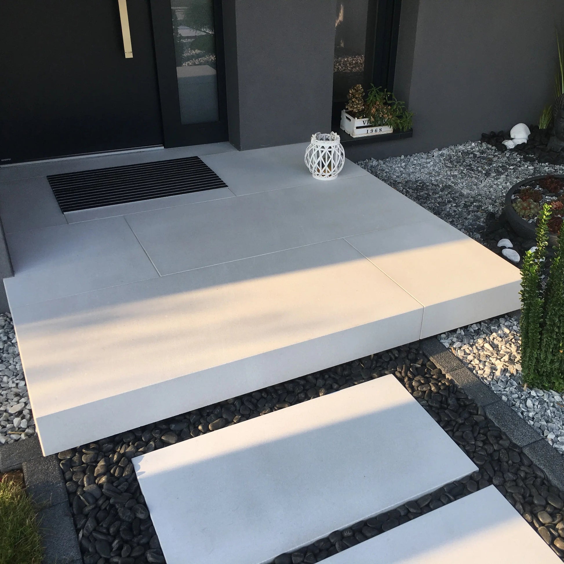 Blockstufe Kalkstein LUNA GREY Minéral Naturstein