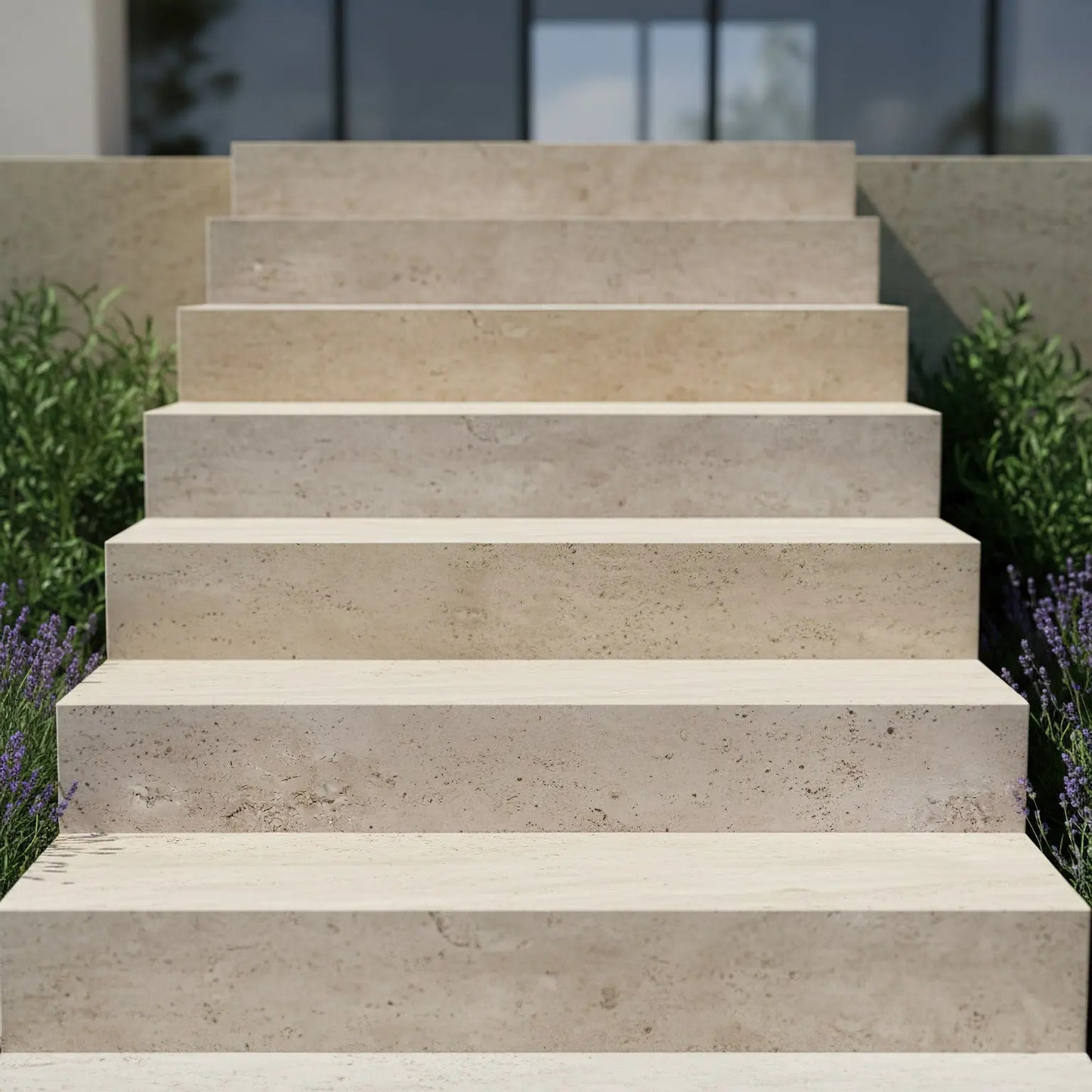 Marche bloc en TRAVERTIN PHILLY adouci Minéral pierre naturelle