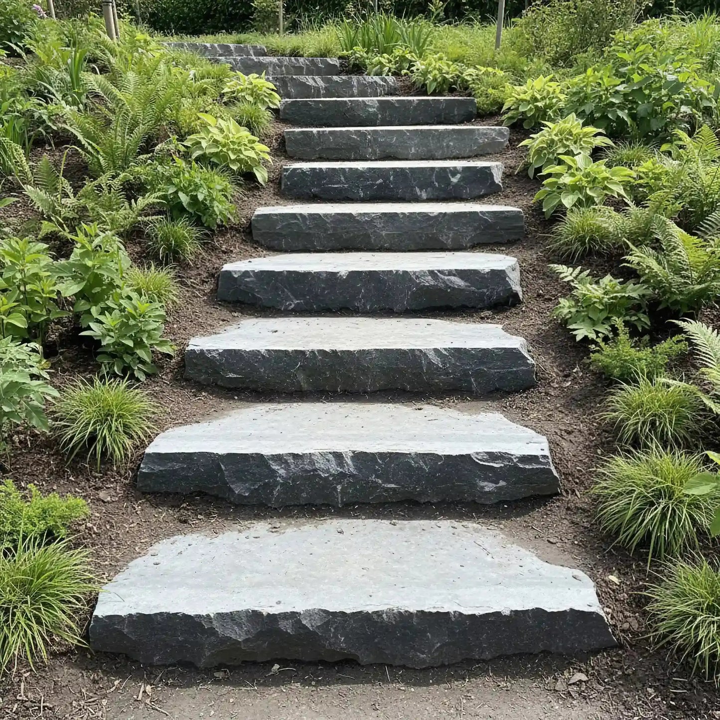 Marche naturelle en PIERRE BLEUE DU HAINAUT Minéral pierre naturelle