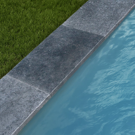 Margelle de piscine en pierre bleue OCEAN BLUE Vieilli - finition vieillie