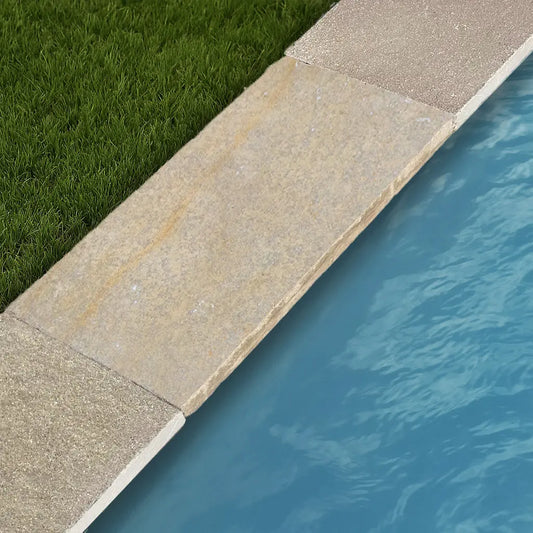 Margelle de piscine en pierre calcaire naturelle LIMA BEIGE