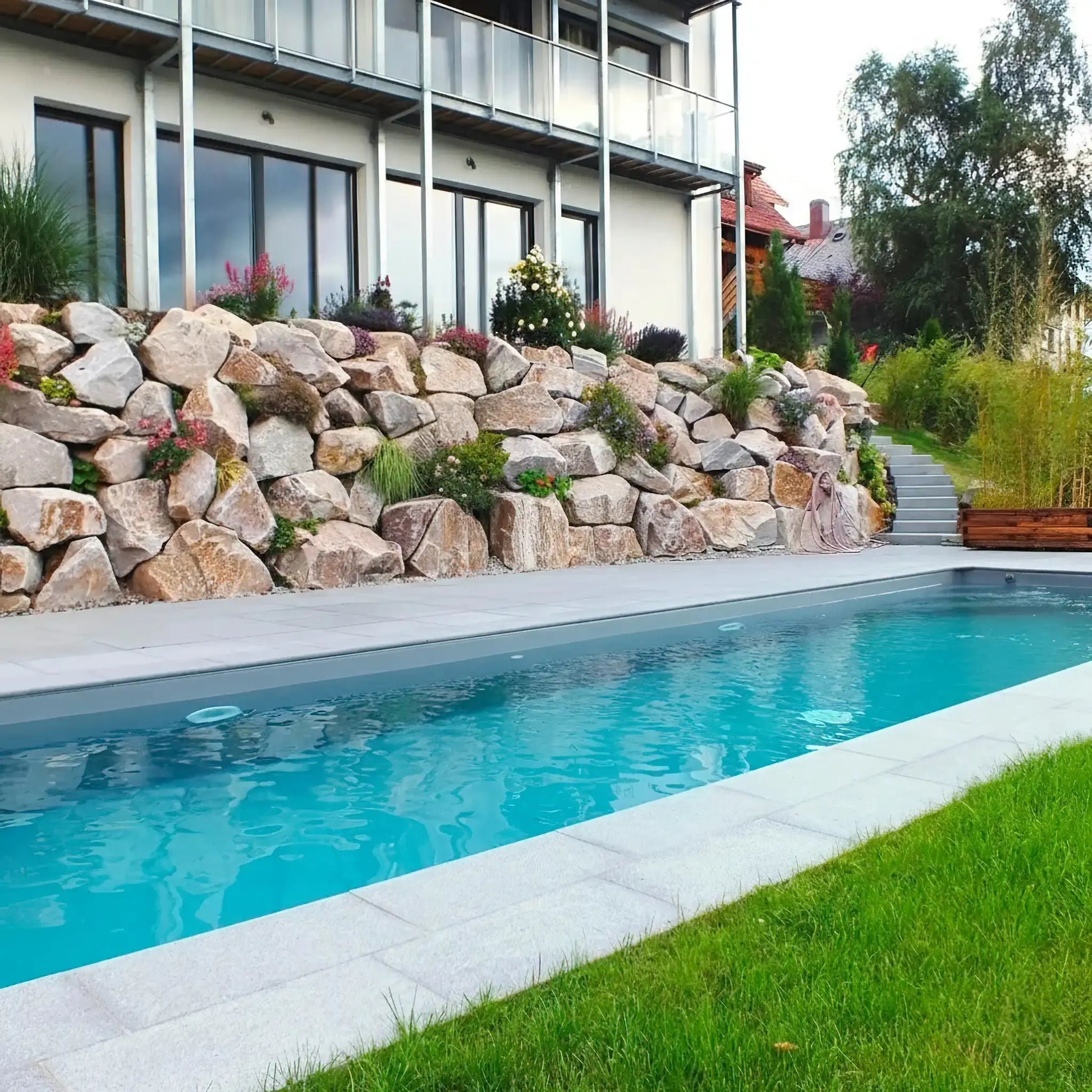 Poolumrandung Granit SILVERSAND Minéral Naturstein