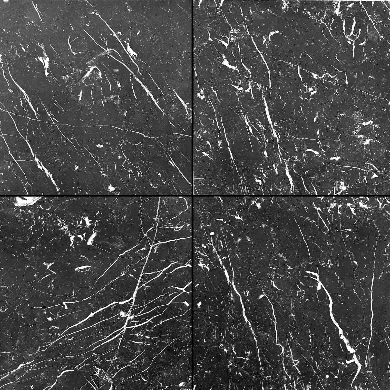 Dallage en marbre NOIR MARQUINA Minéral pierre naturelle